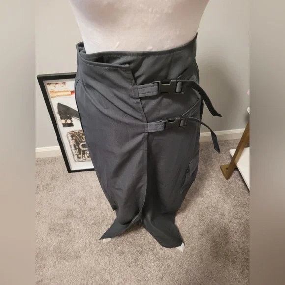 Micas Asymmetric Belted Flap Pocket Split Maxi Skirt NWT XL - Picture 4 of 6